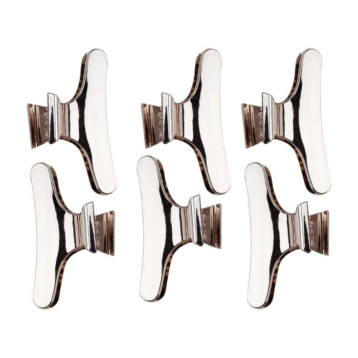 Kitsch Rose Gold Butterfly Clamps - 6pc