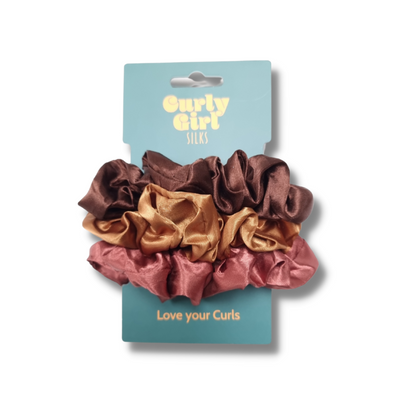 Curly Girl Silks Midi Satin Set Scrunchies - 3pcs (SATIN)