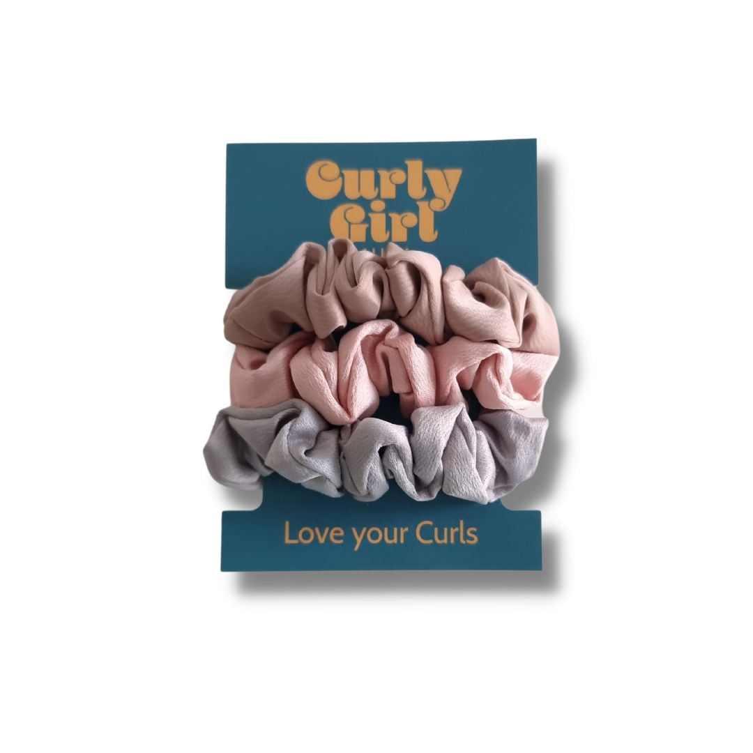 Curly Girl Silks Petite Satin Scrunchies - 3pcs (SATIN)