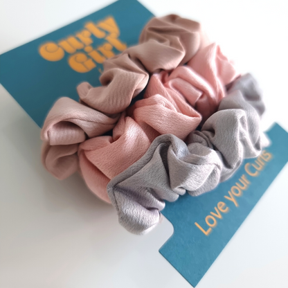 Curly Girl Silks Petite Satin Scrunchies - 3pcs (SATIN)