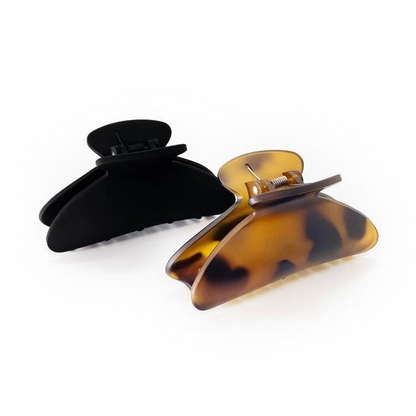 Kitsch Medium Claw Clips 2pc - Black &amp; Tort