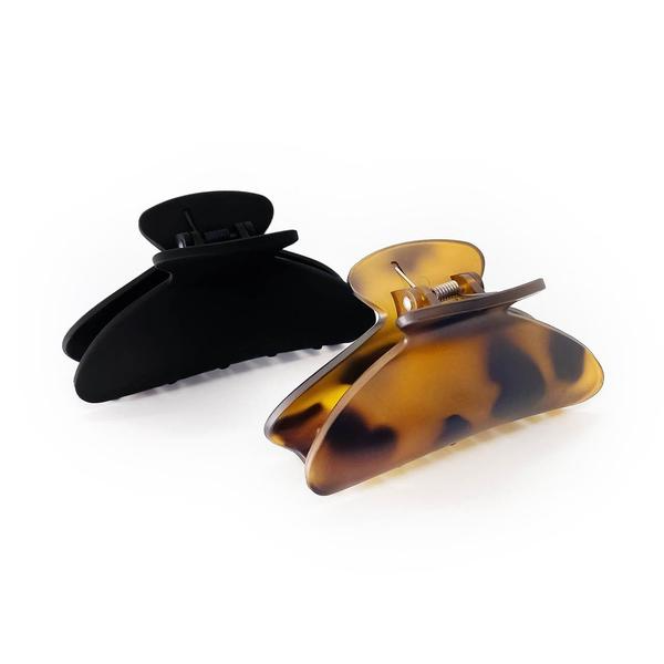 Kitsch Medium Claw Clips 2pc - Black & Tort