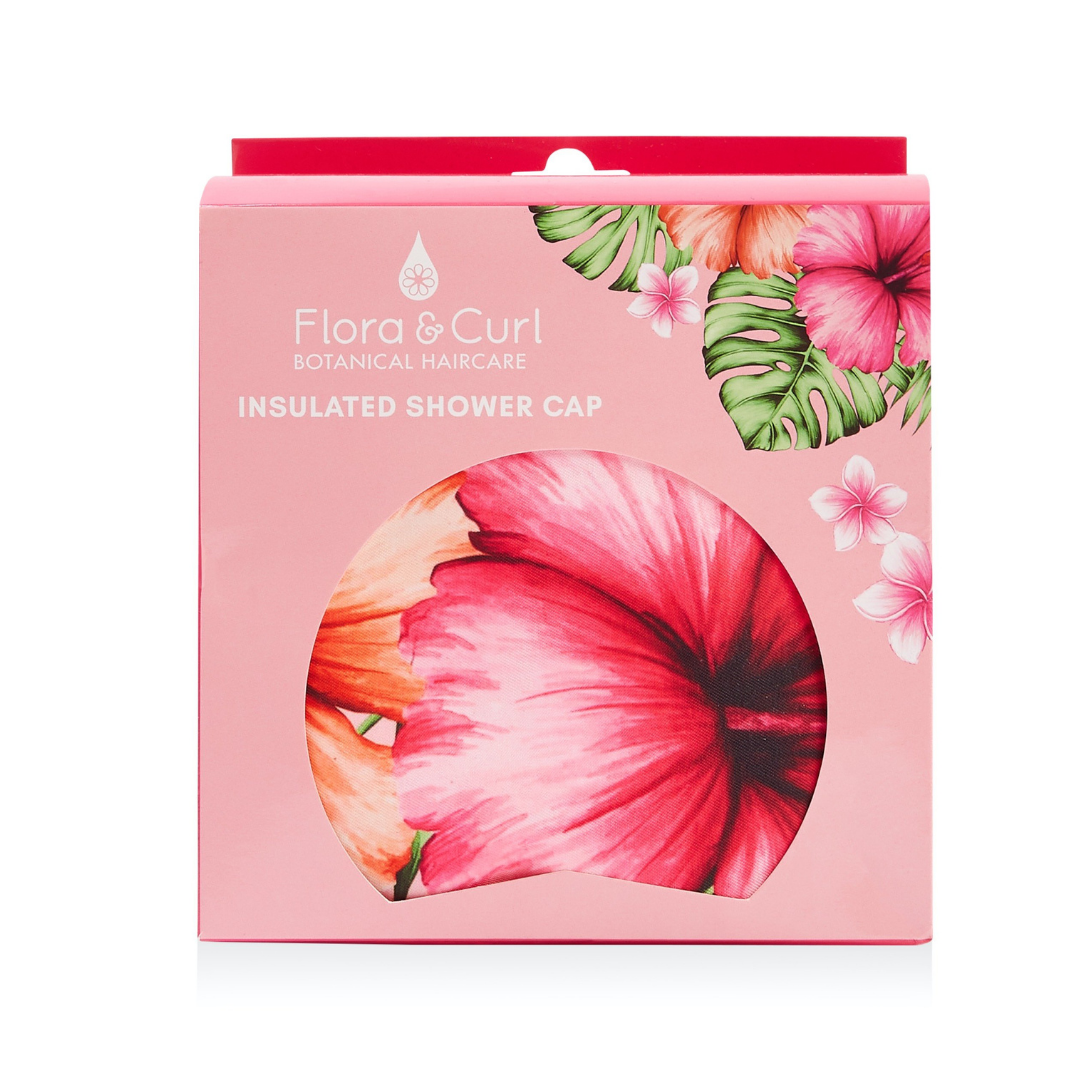 Flora &amp; Curl Insulated Shower Cap