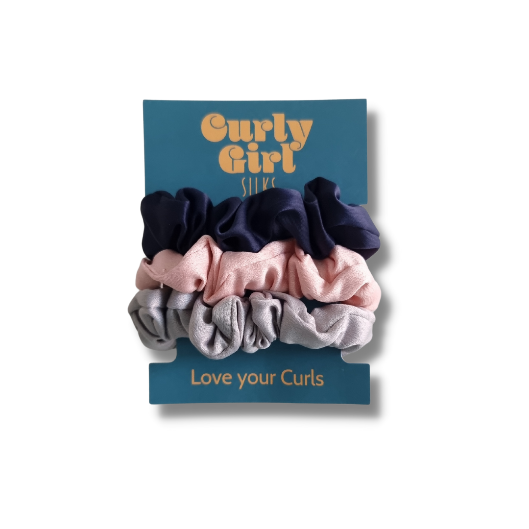 Curly Girl Silks Petite Satin Scrunchies - 3pcs (SATIN)