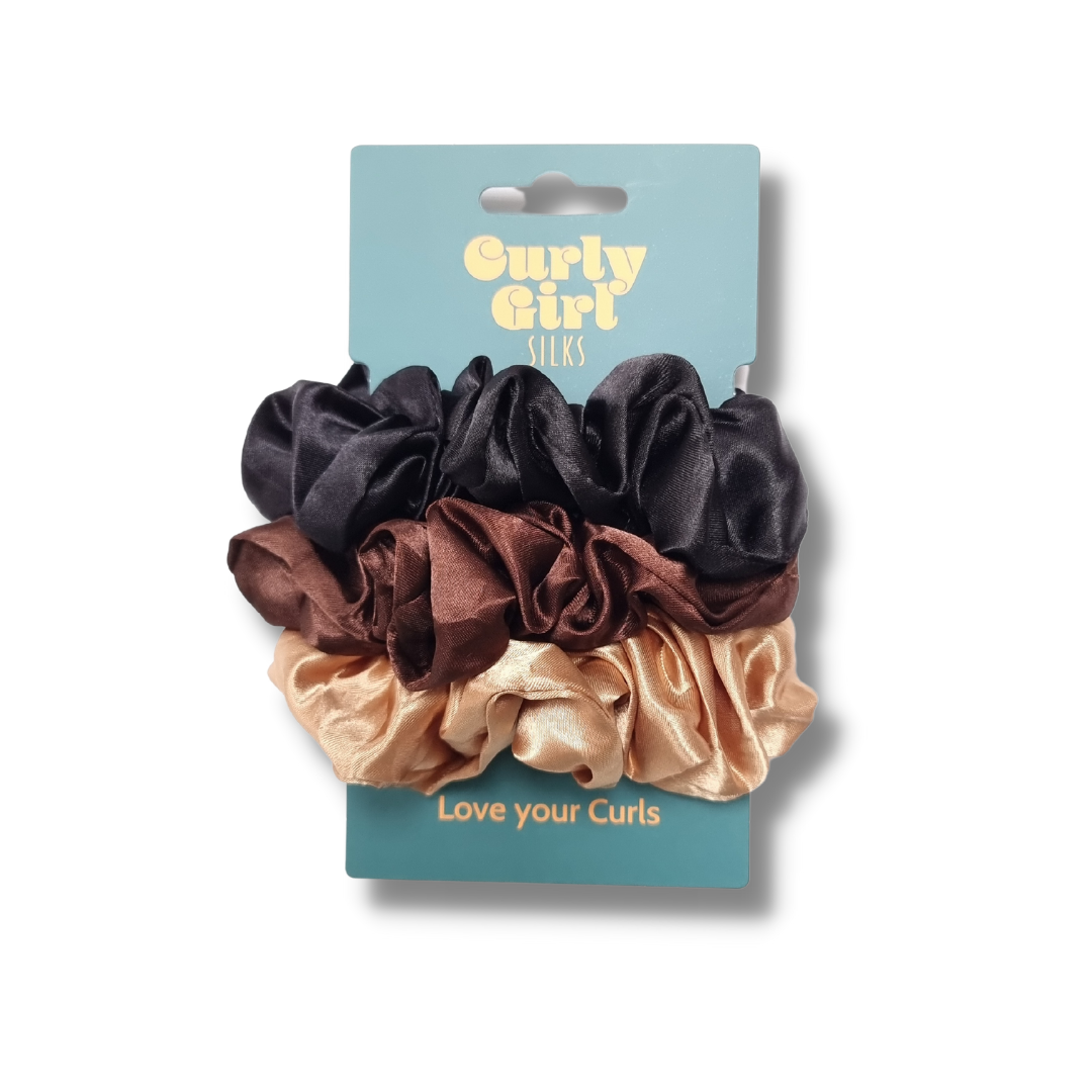 Curly Girl Silks Midi Satin Set Scrunchies - 3pcs (SATIN)