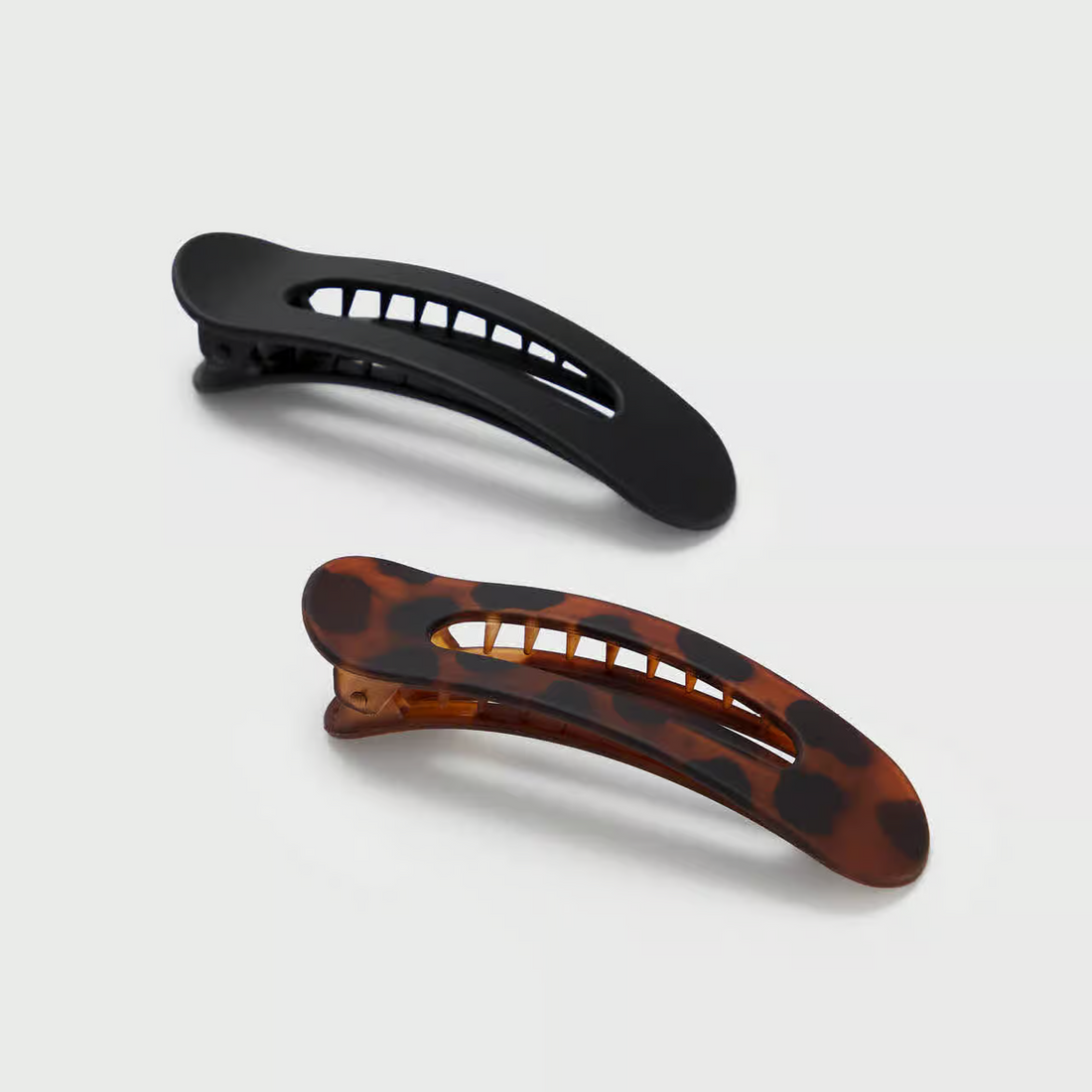 Kitsch Flat Lay Claw Clip 2pc - Black &amp; Tort