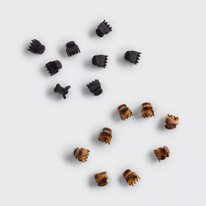 Kitsch Eco-Friendly Mini Classic Claw Clips 16pc - Black &amp; Tort