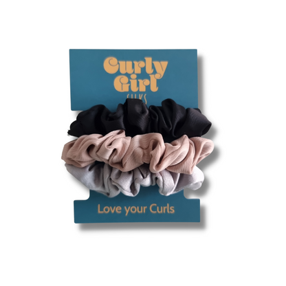 Curly Girl Silks Petite Satin Scrunchies - 3pcs (SATIN)