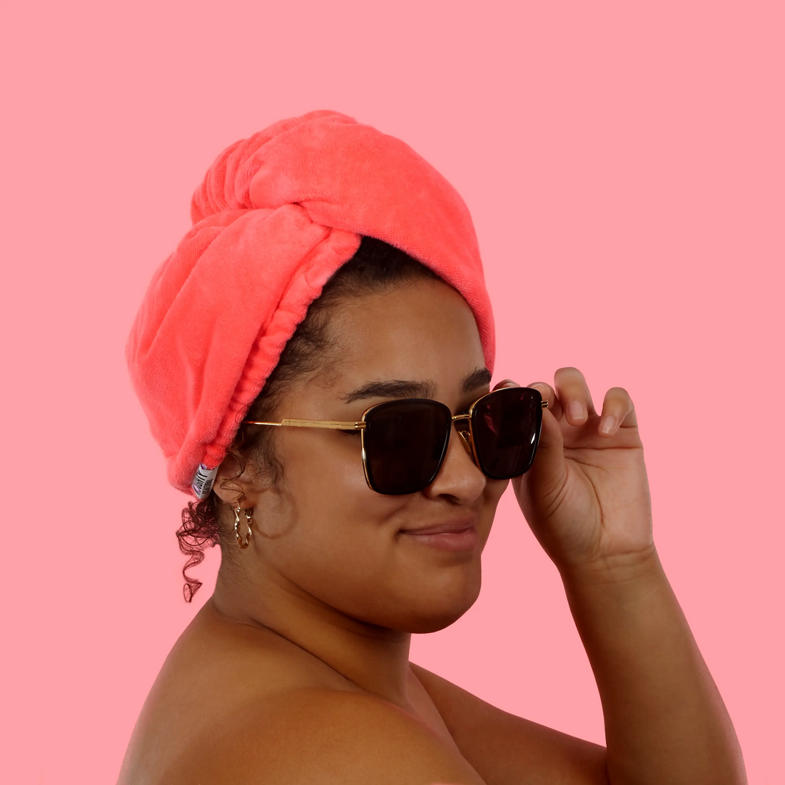 Noughty Microfibre Hair Towel - The Pink One
