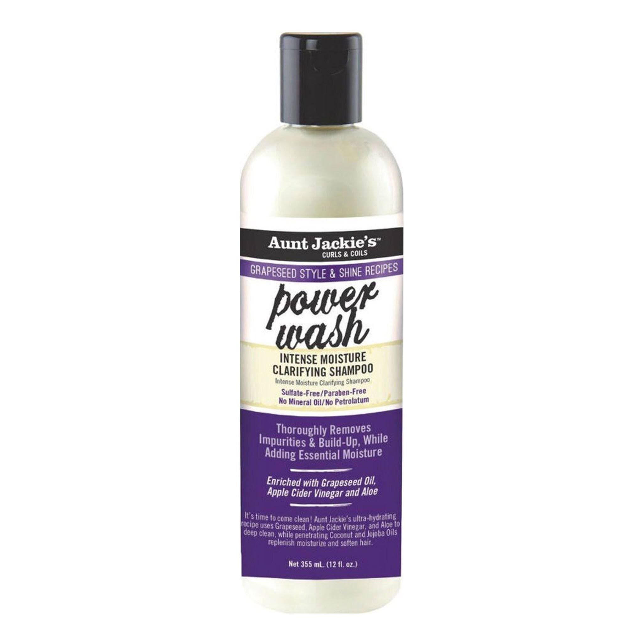 Aunt Jackie's Grapeseed Power Wash Intense Moisture Clarifying Shampoo 12oz