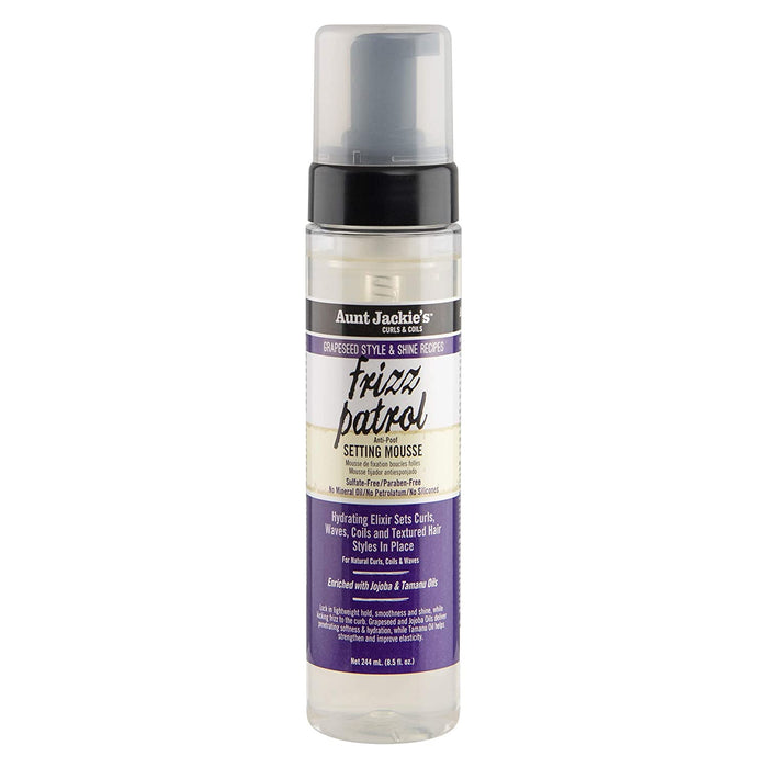 Aunt Jackie's Grapeseed Frizz Patrol Anti-Poof Setting Mousse 237ml