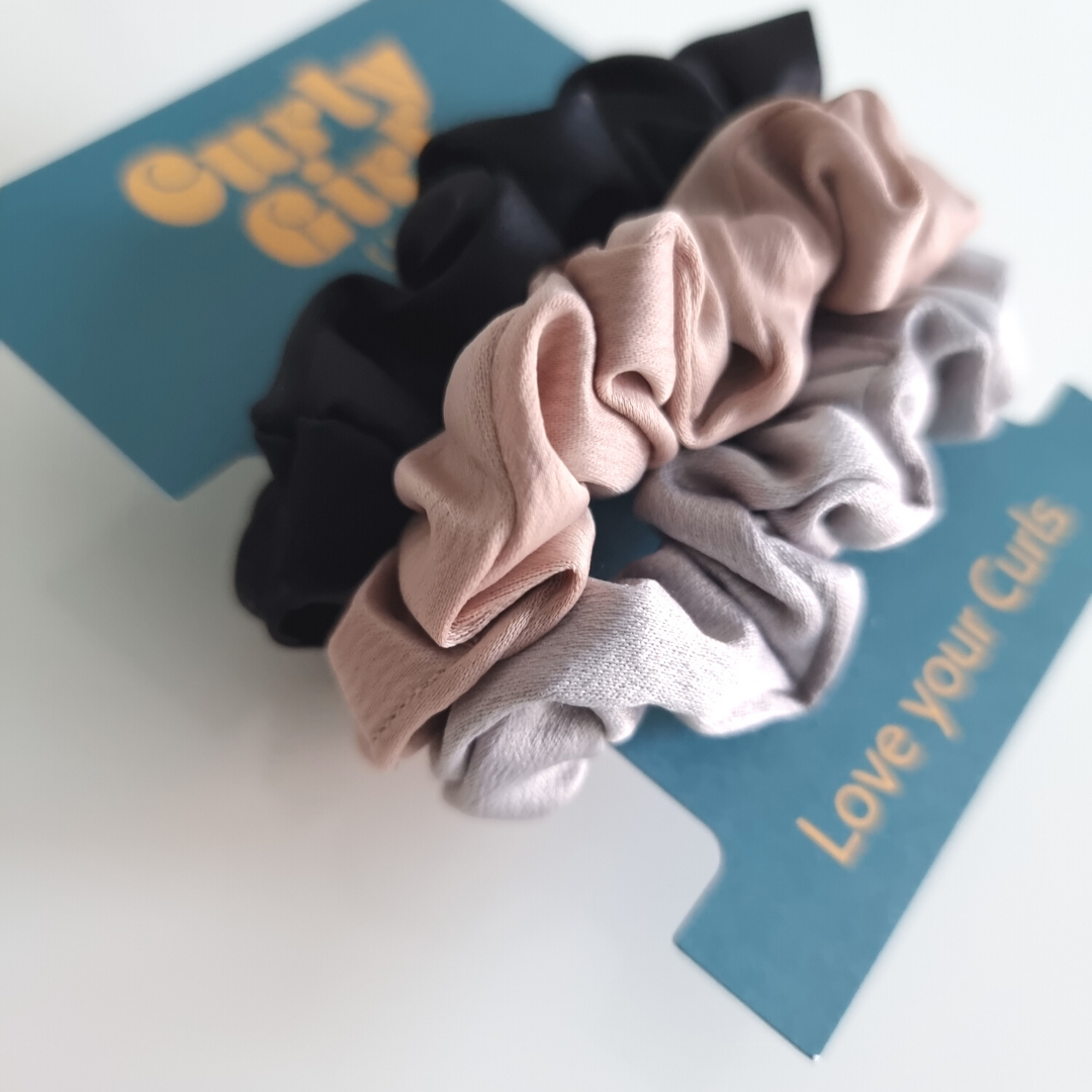 Curly Girl Silks Petite Satin Scrunchies - 3pcs (SATIN)