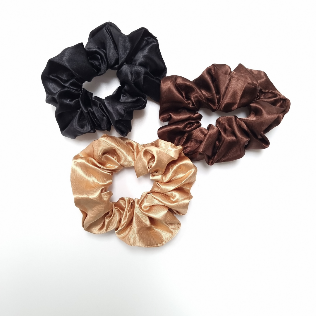 Curly Girl Silks Midi Satin Set Scrunchies - 3pcs (SATIN)