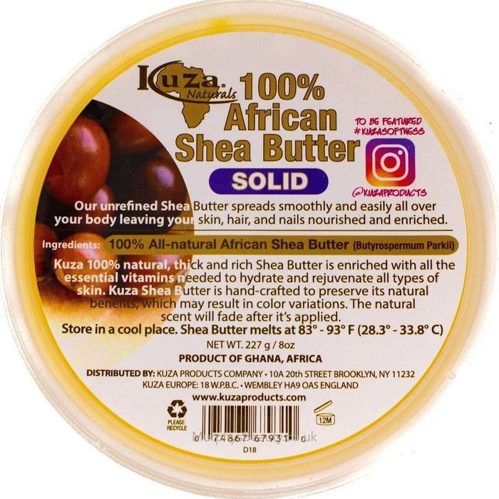 Kuza 100% African Shea Butter Solid 8oz