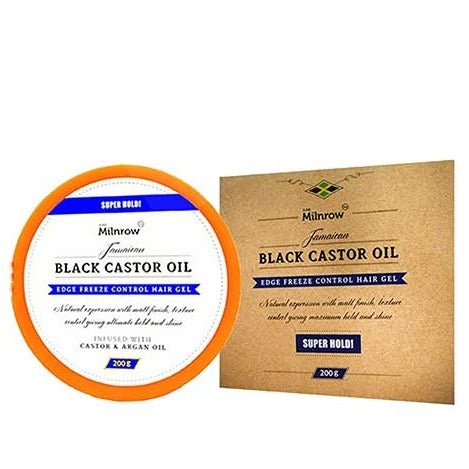 June Milnrow JAMAICAN BLACK CASTOR OIL EDGE FREEZE CONTROL HAIR GEL Super Hold