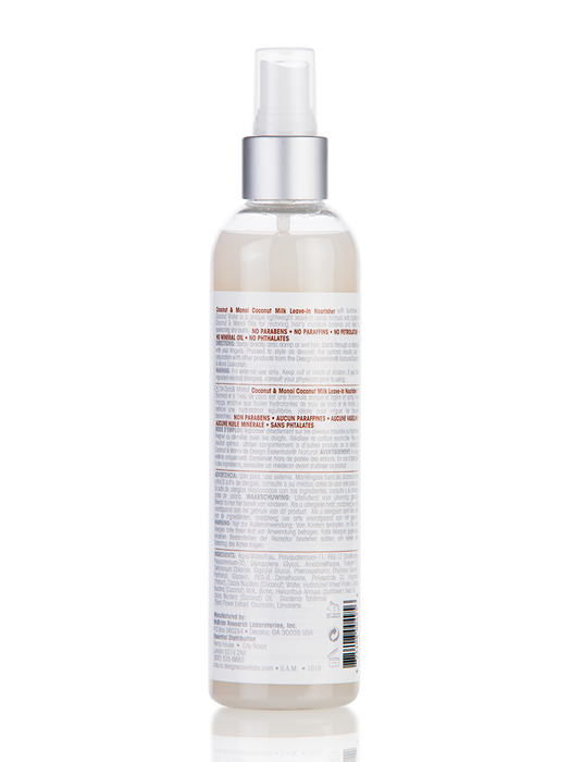 Design Essentials Natural Coconut & Monoi Milk Leave-In Nourisher 8oz