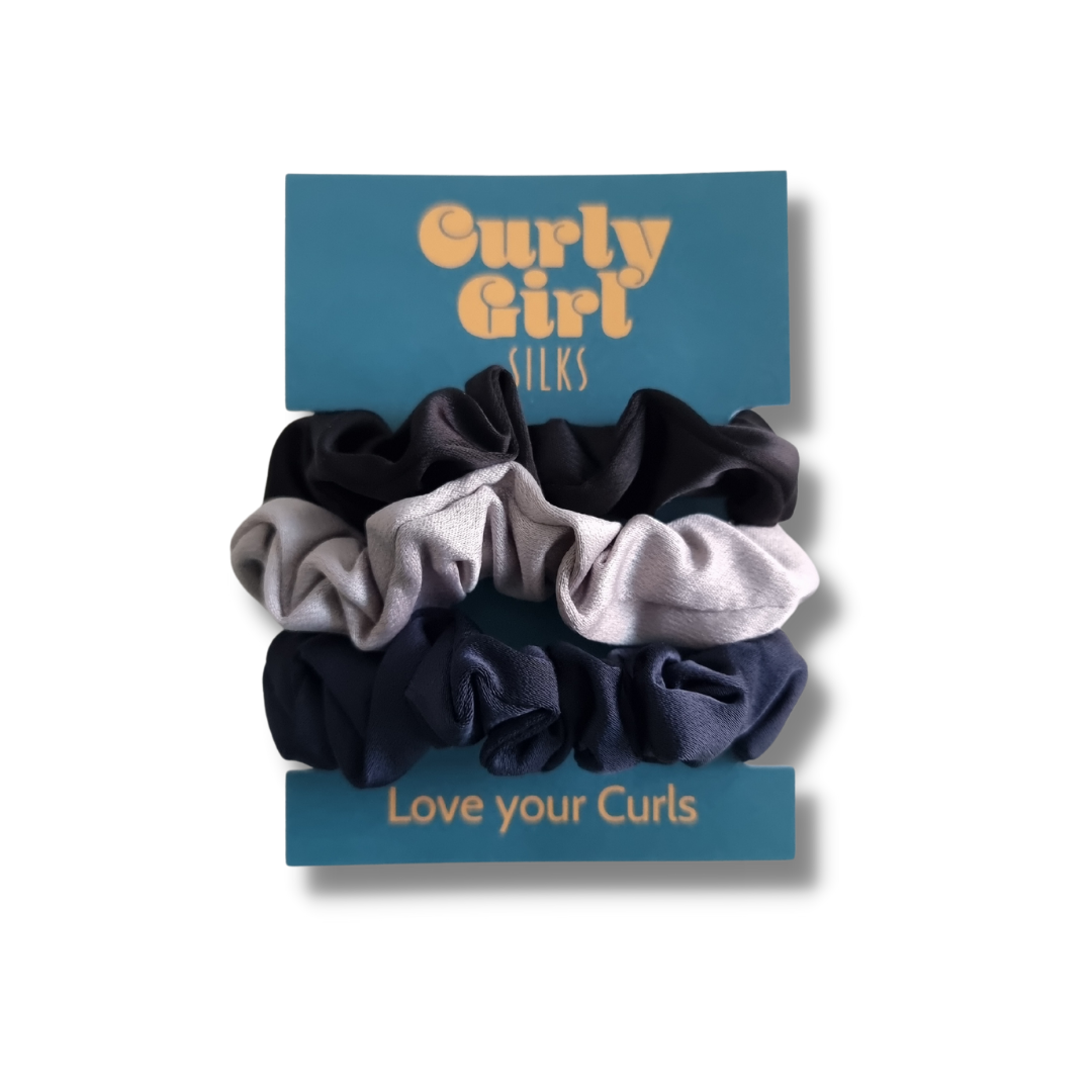 Curly Girl Silks Petite Satin Scrunchies - 3pcs (SATIN)