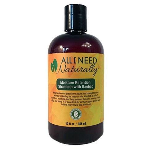 All I Need Naturally Moisture Retention Shampoo with Baobab 12oz