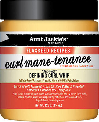 Aunt Jackie's Curls & Coils Flaxseed Recipes Curl Mane-Tenance Defining Curl Whip 15oz
