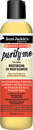 Aunt Jackie's Curls & Coils Flaxseed Recipes Purify Me Moisturizing Co-Wash Cleanser 12oz