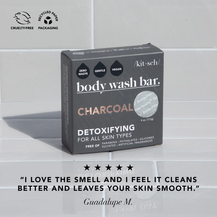 Kitsch Charcoal Detoxifying Body Wash Bar 4oz — Kiyo Beauty