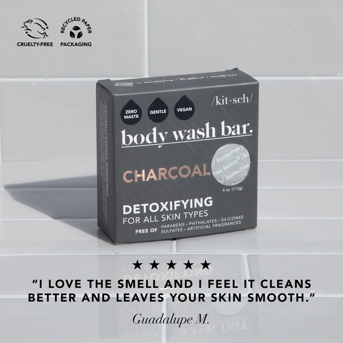 Kitsch Charcoal Detoxifying Body Wash Bar 4oz