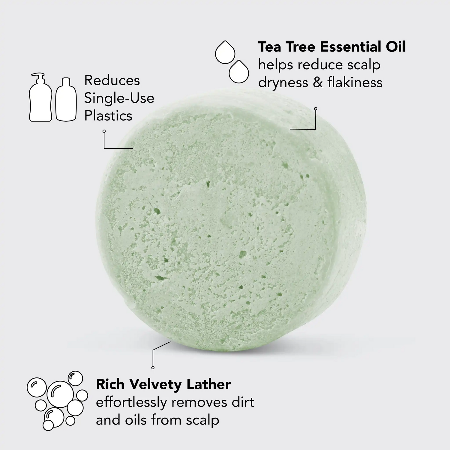 Kitsch Tea Tree + Mint Clarifying Shampoo Bar 3.2oz