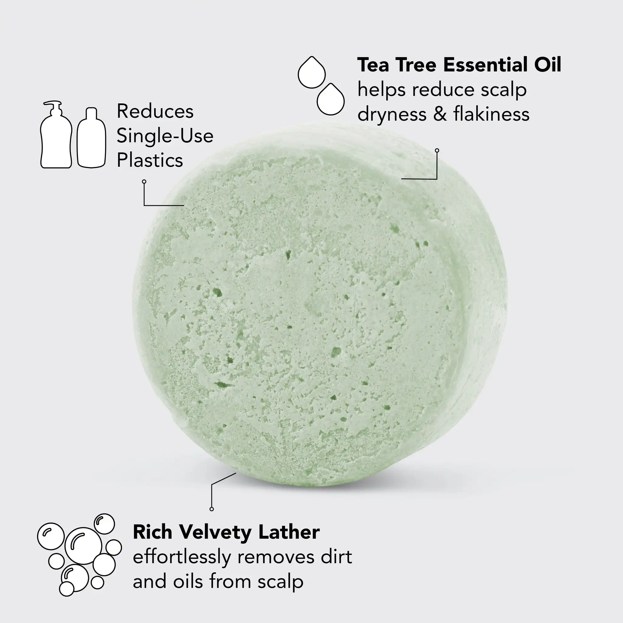 Kitsch Tea Tree + Mint Clarifying Shampoo Bar 3.2oz