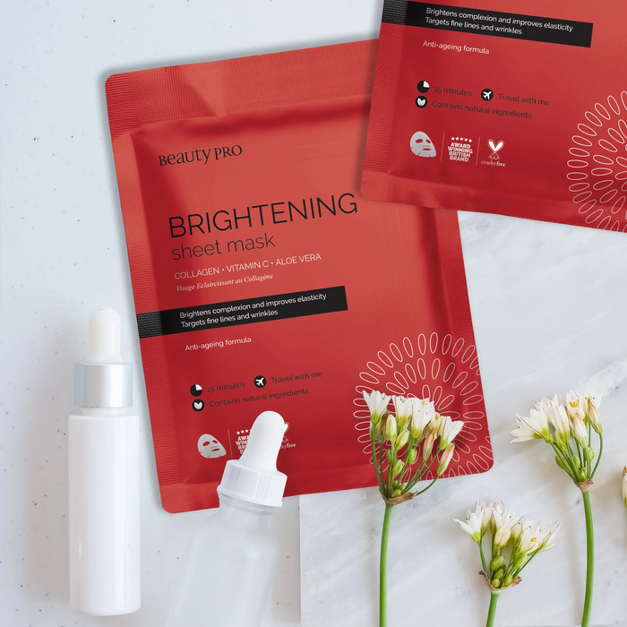 Beauty Pro BRIGHTENING Collagen Sheet Mask with Vitamin C