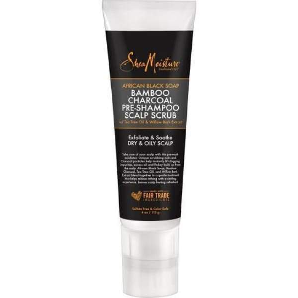 SheaMoisture African Black Soap Bamboo Charcoal Pre-Shampoo Scalp Scrub 4oz