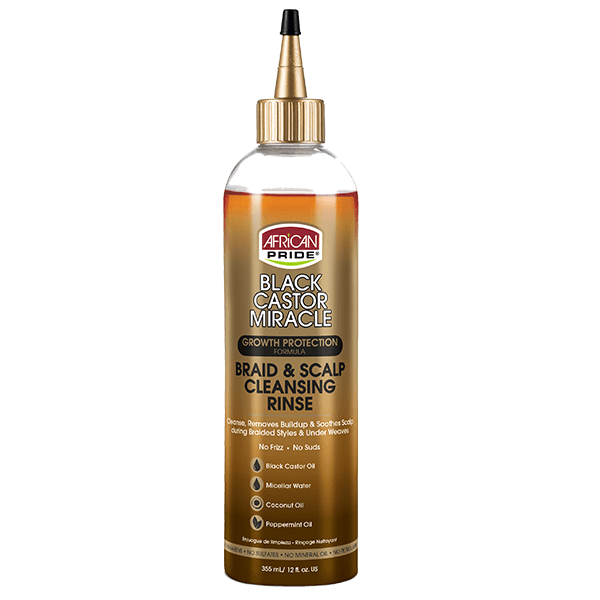 African Pride Black Castor Miracle Braid & Scalp Cleansing Rinse 12oz