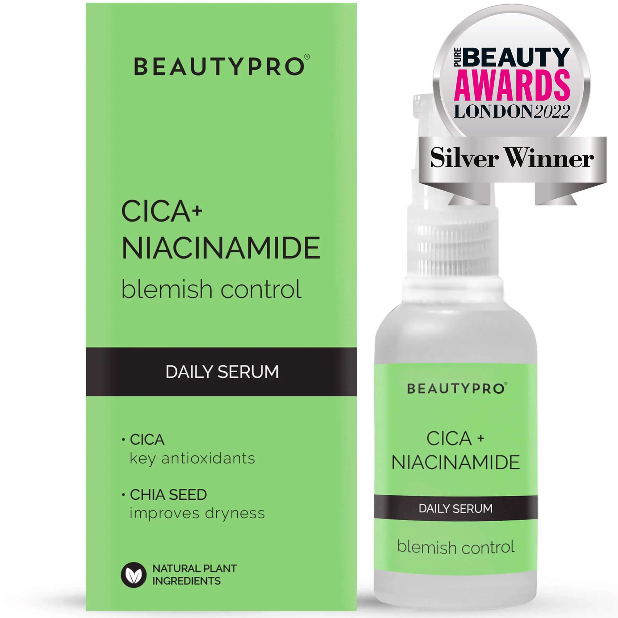 BeautyPro Cica + Niacinamide Blemish Control Serum 30ml