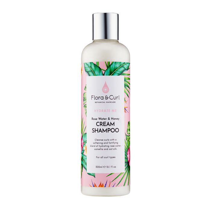 Flora & Curl Rose Water & Honey Cream Shampoo 300ml