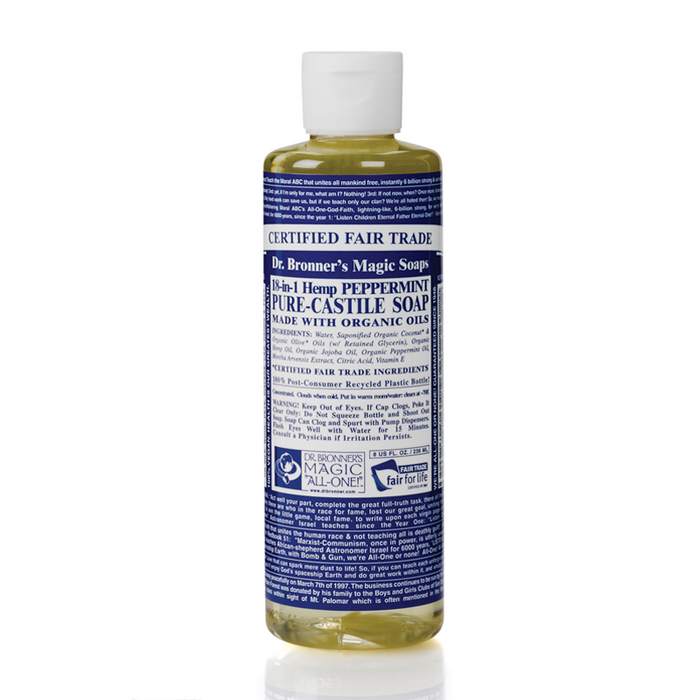 Dr. Bronner's 18-in-1 Hemp Peppermint Pure-Castile Liquid Soap 8oz