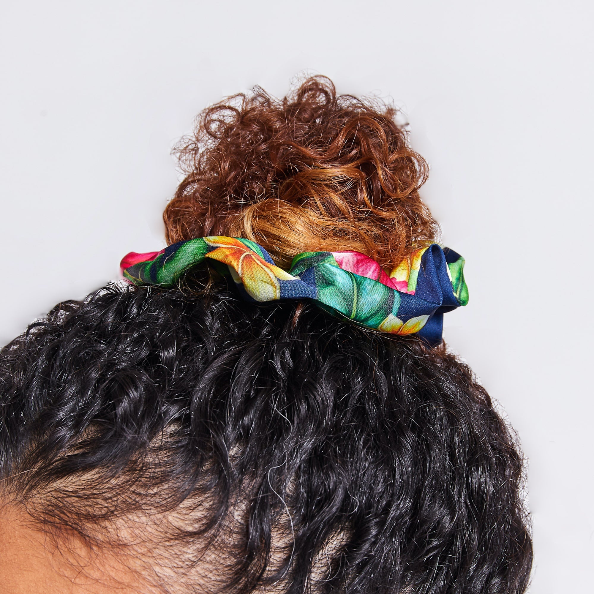 Flora & Curl Large Satin Scrunchies - 4 pcs