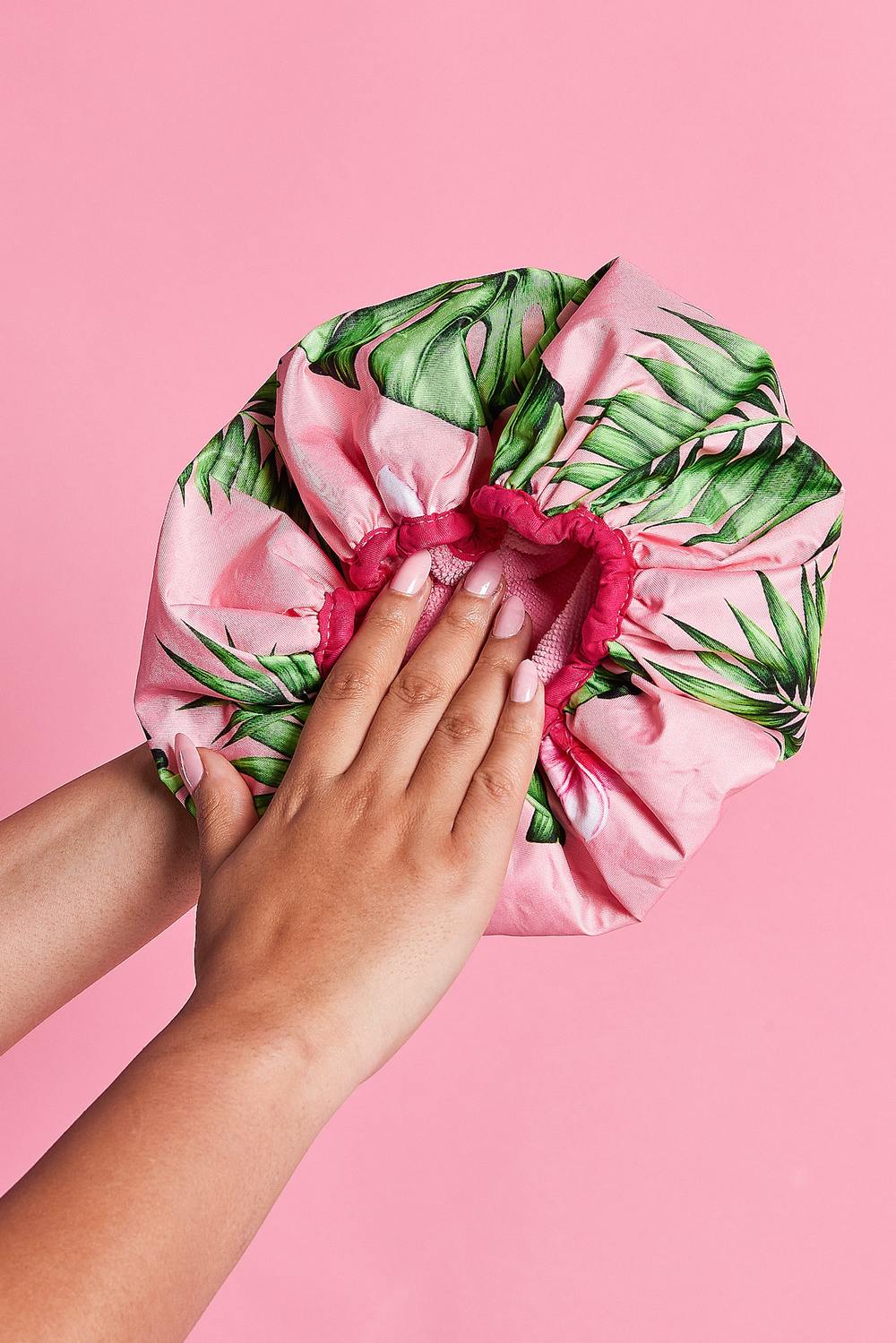 Flora &amp; Curl Insulated Shower Cap
