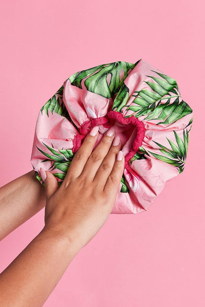 Flora &amp; Curl Insulated Shower Cap
