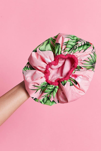 Flora &amp; Curl Insulated Shower Cap