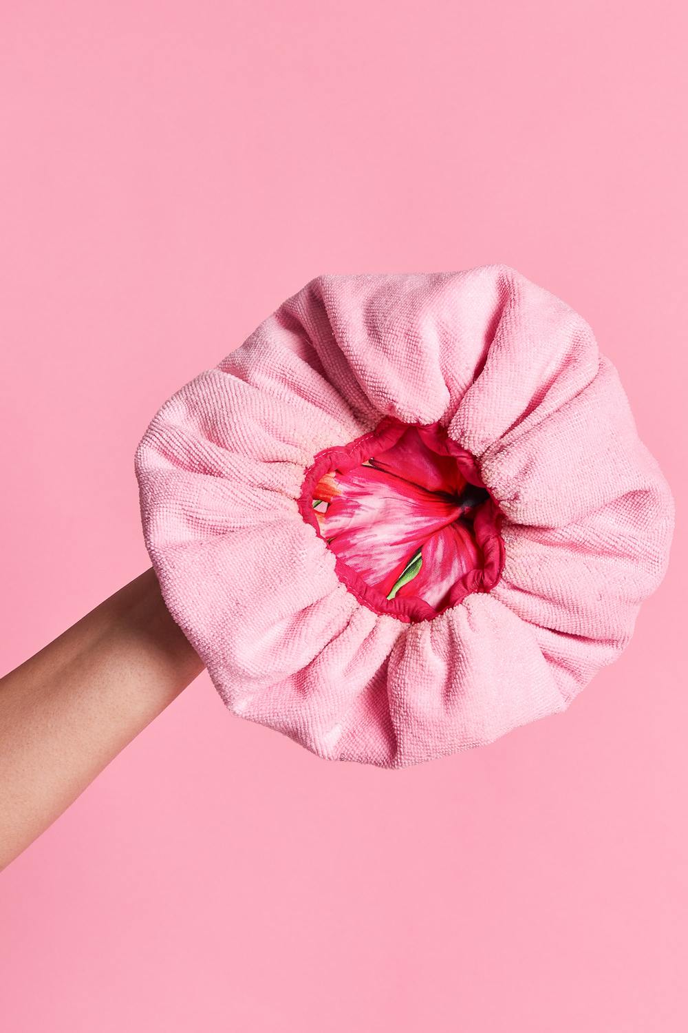 Flora &amp; Curl Insulated Shower Cap