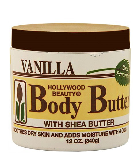 Hollywood Beauty Body Butter with Shea Butter and Vitamin E 12 oz
