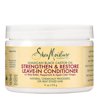 SheaMoisture Jamaican Black Castor Oil Strengthen &amp; Restore Leave-In Conditioner 16oz Bonus