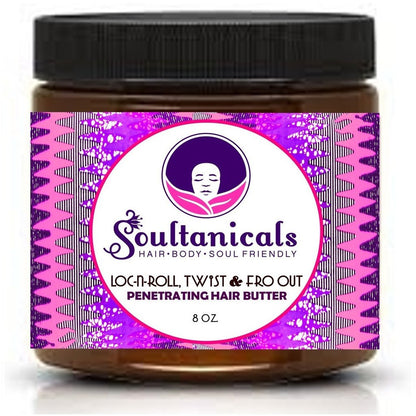 Soultanicals Loc-N-roll, Twist &amp; Fro Out Penetrating Hair Butter 8oz