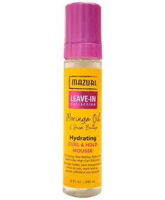 Mazuri Moringa Oil And Shea Butter Hydrating Curl And Hold Mousse