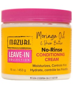 Mazuri Moringa And Shea Butter No-Rinse Conditioning Cream 16oz