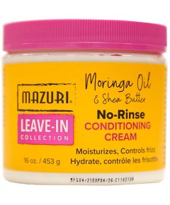 Mazuri Moringa And Shea Butter No-Rinse Conditioning Cream 16oz