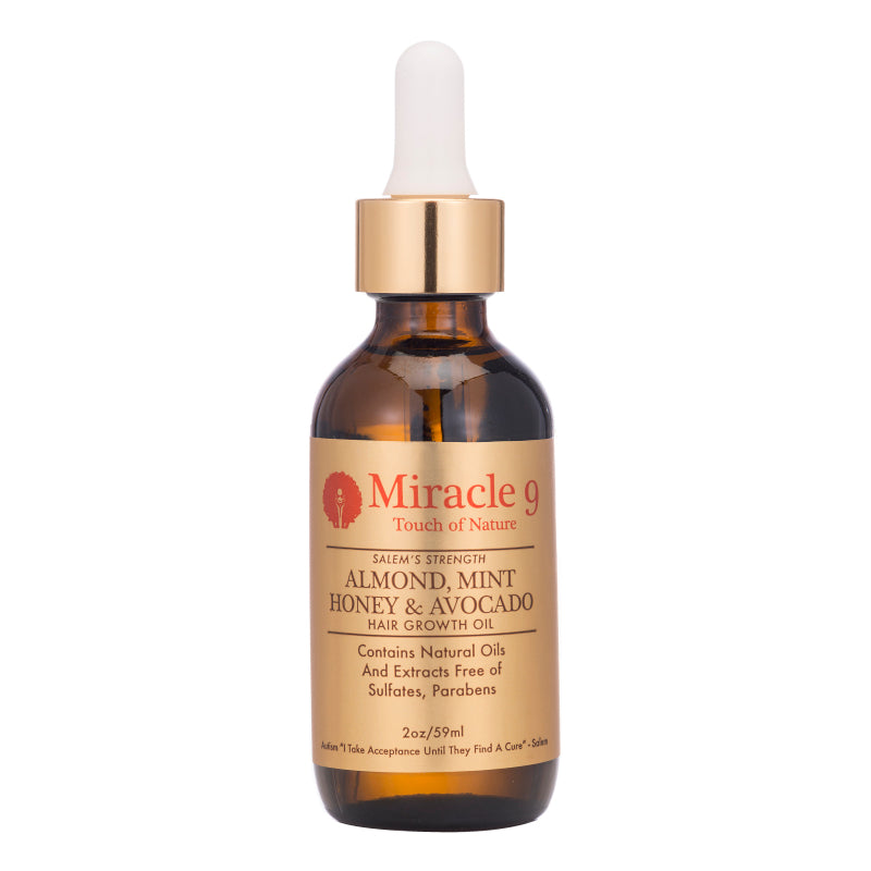 Miracle 9 Salem’s Strength Almond, Mint Honey & Avocado Hair Growth Oil 2oz