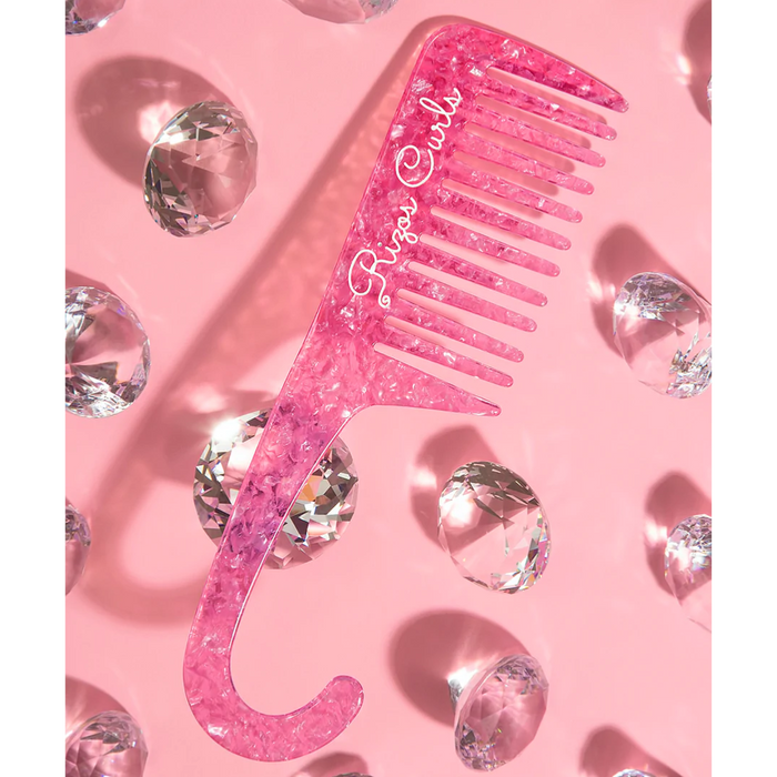 Rizos Curls Pink Hanging Shower Comb