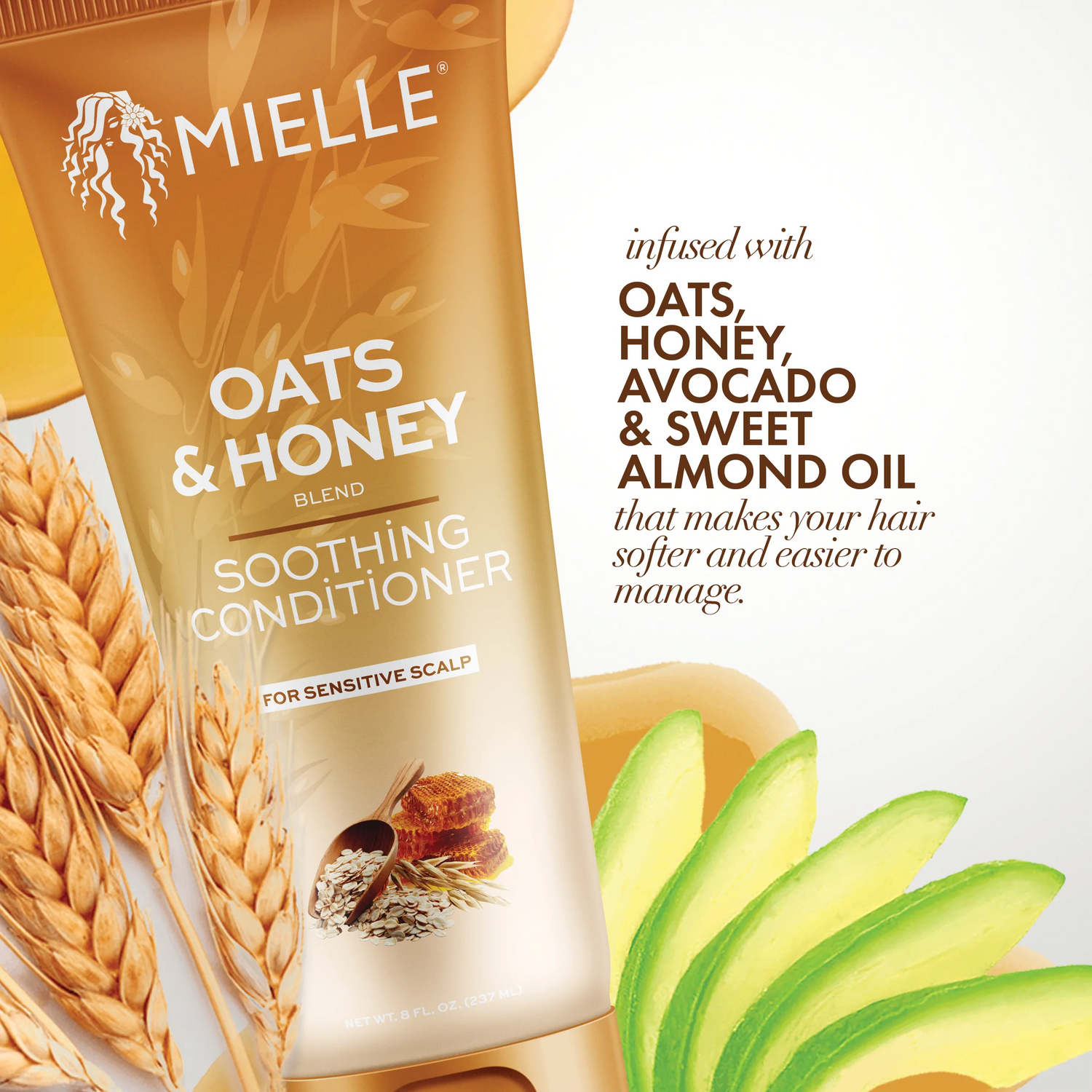 Mielle Organics Oats &amp; Honey Soothing Conditioner 8oz