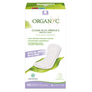Organyc Organic Cotton Panty Liners Flat - Light Flow Special Pack 40+8 Free