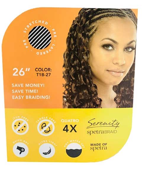 Serenity Spetra Braid Pre-Stretched Luxury Hair - 4X 26"